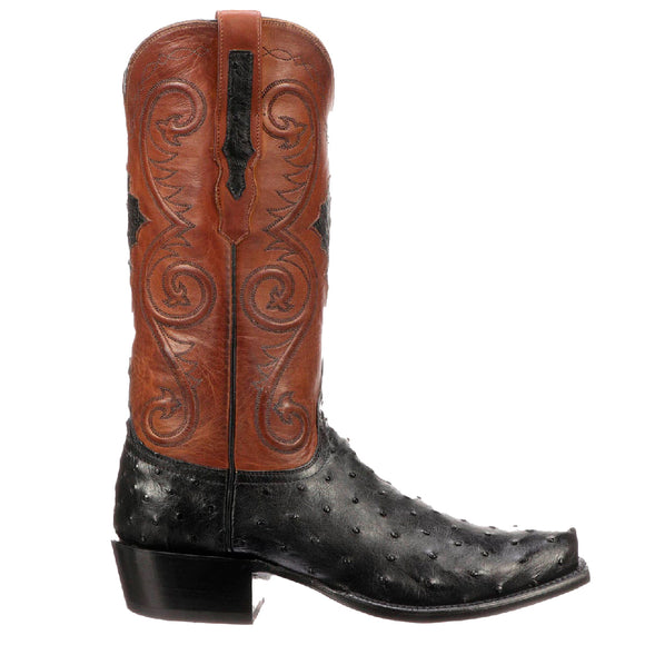 Botas Lucchese GY1007.73 Black Ostrich