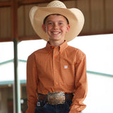 Camisa Cinch Boys Mod MTW7060410 Orange