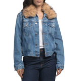 Chamarra Etica The Pixie Fur Collar Peachtree