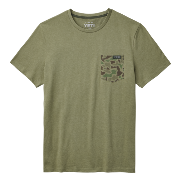 Playera Yeti Mod Camo Pocket SST Heather Olive