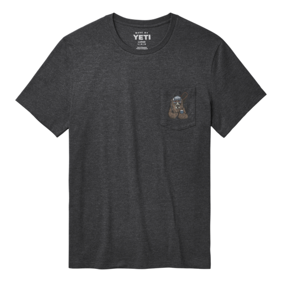 Playera Yeti Mod Cool Bear Pocket SST Heather Charcoal