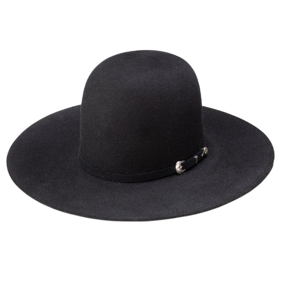 Resistol Midnight 6x Black Open Crown