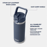Termo Yeti Rambler 18oz C Bottle Chug Desert Bloom