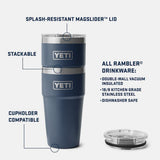 Termo Yeti Rambler 20 oz Stk Ms White
