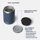 Tupper Yeti Rambler 24 Oz Food Jar Black