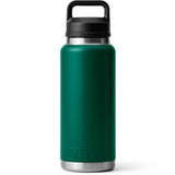 Termo Yeti Rambler 36 oz Bottle Chug Black Forest Green