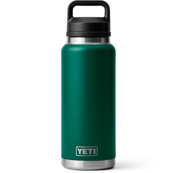 Termo Yeti Rambler 36 oz Bottle Chug Black Forest Green