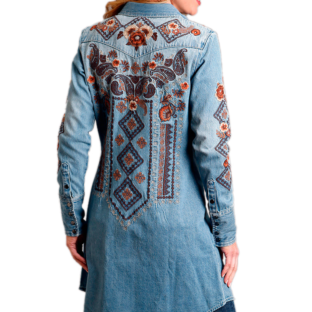sachin and babi light blue dress Tao Comme des Garçons Gingham Cotton Midi Dress with Hand Embroidered  Overlay main image 0