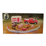 Camioneta Ford Lobo Con Remolque Rosa y Barriles Toy