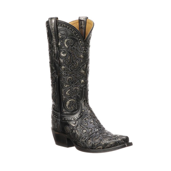 Botas Lucchese Womens Sierra M4842.S54 Black Bovino