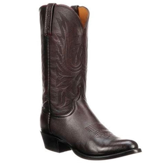 Botas Lucchese Carson M1021.R4 Black Cherry Bov  Cabra