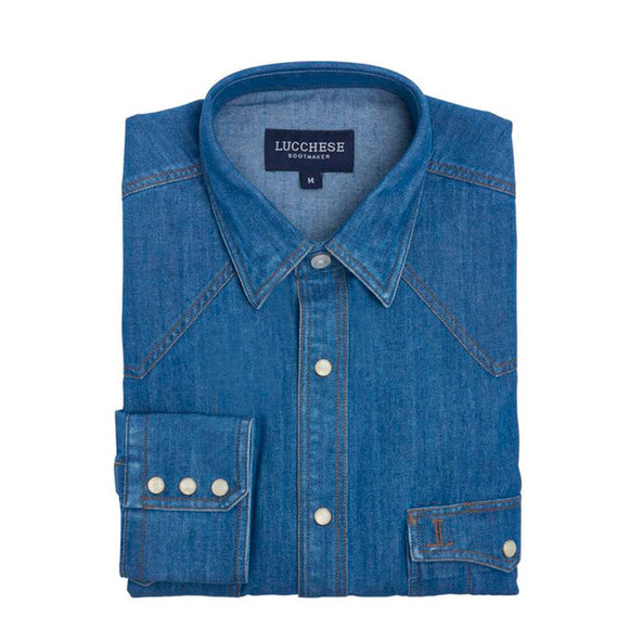 Camisa Lucchese Mod AZ20001 Denim