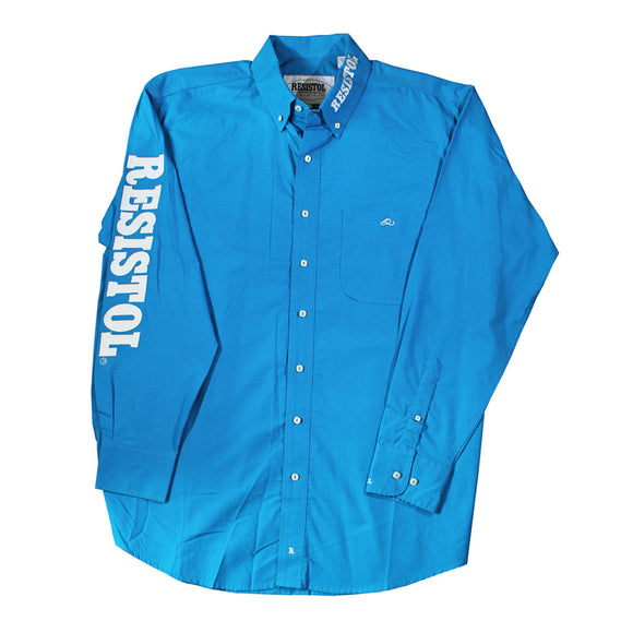 Camisa Resistol Ranch Marketing Turquoise/White