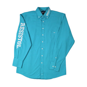 Camisa Resistol Marketing Turquoise/White